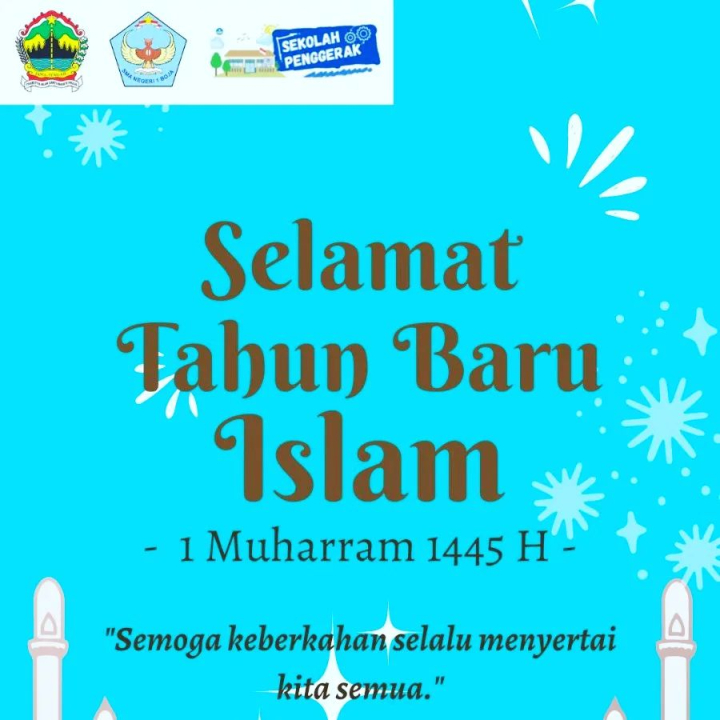 Image of Keluarga Besar SMA Negeri 1 Boja mengucapkan Selamat Tahun Baru Islam 1 Muharram 1445 H , "Semoga keberkahan selalu menyertai kita semua"