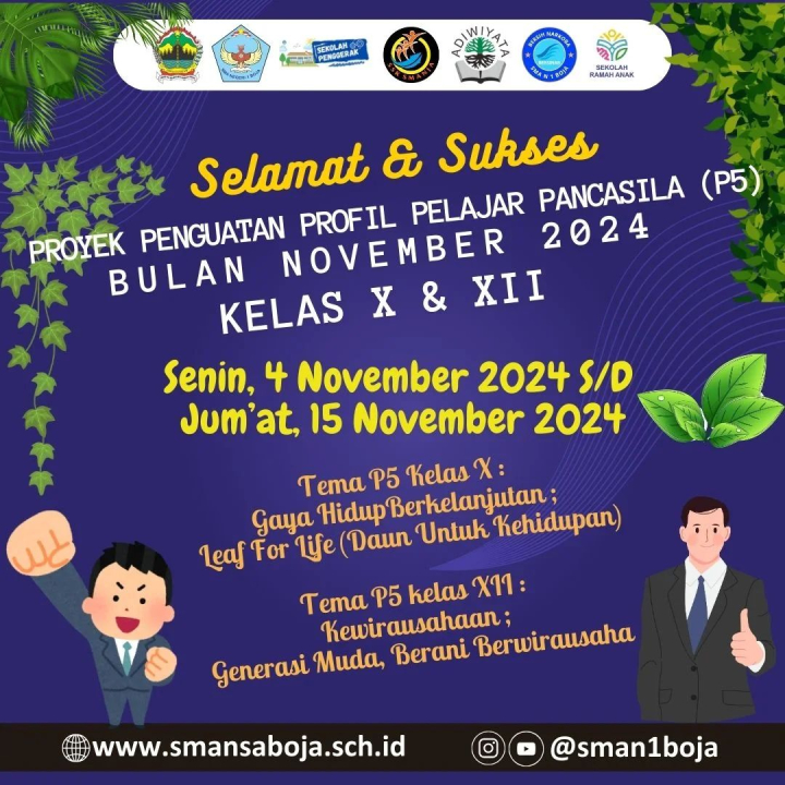 Image of Pelaksanaan Proyek Penguatan Profil Pelajar Pancasila (P5) 4 s/d 15 Nopember 2024 di SMA Negeri 1 Boja