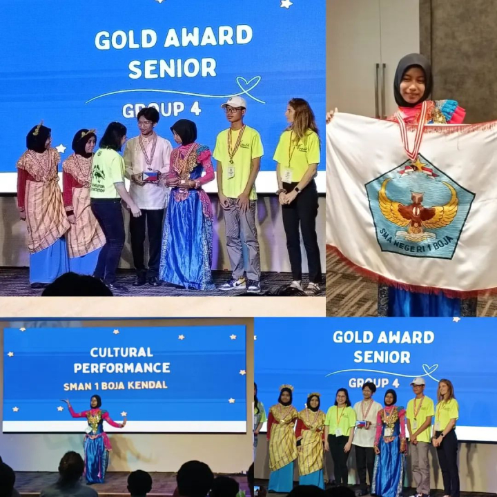 Image of GOLD Medal untuk paper environment and tourism dgn judul "Eco-friendly trip" dalam Youth Environmental Summit se Asia di Bali