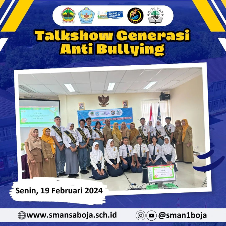 Image of talkshow Sekolah Siaga Kependudukan (SSK) bersama DP3AP2KB Provinsi Jawa Tengah dengan slogan "Generasi Berencana, Anti Bullying"