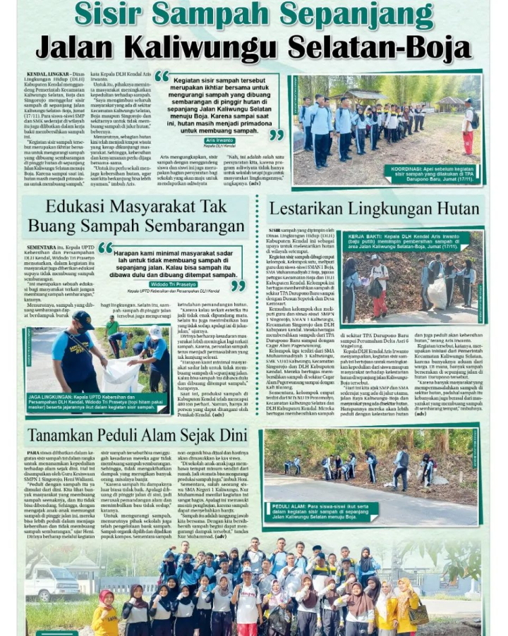 Image of Sisir Sampah Sepanjang Jalan Kaliwungu Selatan - Boja