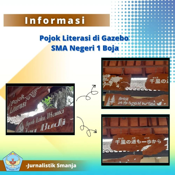 Image of Pojok Literasi di Gazebo SMA Negeri 1 Boja